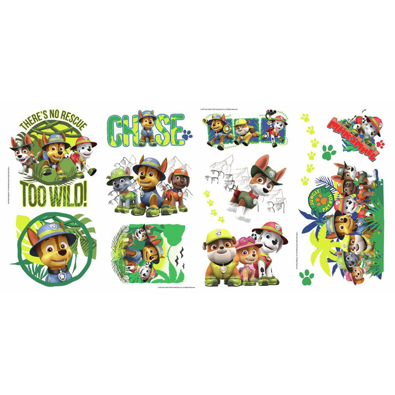 Room Mates Paw Patrol Jungle Peel and Stick Wall Decal & Reviews Wayfair.ca